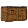 Banc avec 2 paniers Jacinthe d'eau 71 x 40 x 42 cm Marron 517814517814