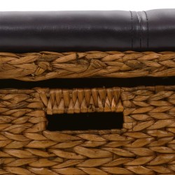 Banc avec 2 paniers Jacinthe d'eau 71 x 40 x 42 cm Marron 517814517814