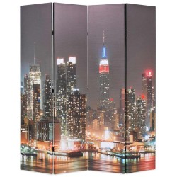 Cloison de séparation pliable 160x170 cm New York la nuit 517819517819
