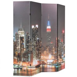 Cloison de séparation pliable 160x170 cm New York la nuit 517819517819