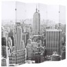 Cloison de séparation pliable 228x170 cm New York Noir et blanc 517821517821