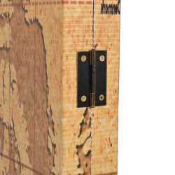 Cloison de séparation pliable 160 x 170 cm Carte du monde Jaune 517824517824