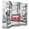 Cloison de séparation 228 x 170 cm Bus londonien Noir et blanc 517826517826