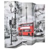 Cloison de séparation 200 x 170 cm Bus londonien Noir et blanc 517827517827