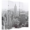 Cloison de séparation pliable 200x170 cm New York Noir et blanc 517831517831