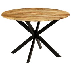 Table à manger Bois de manguier brut massif et acier 120x77 cm 517832517832