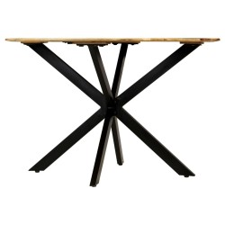 Table à manger Bois de manguier brut massif et acier 120x77 cm 517832517832
