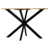 Table à manger Bois de manguier brut massif et acier 120x77 cm 517832517832
