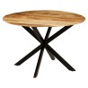 Table à manger Bois de manguier brut massif et acier 120x77 cm 517832517832