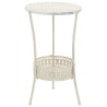 Table de bistro Style vintage Ronde Métal 40x70 cm Blanc 517833517833