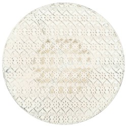 Table de bistro Style vintage Ronde Métal 40x70 cm Blanc 517833517833