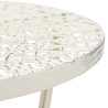 Table de bistro Style vintage Ronde Métal 40x70 cm Blanc 517833517833