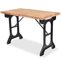Table à manger dessus en bois de sapin massif 122x65x82 cm 517839517839