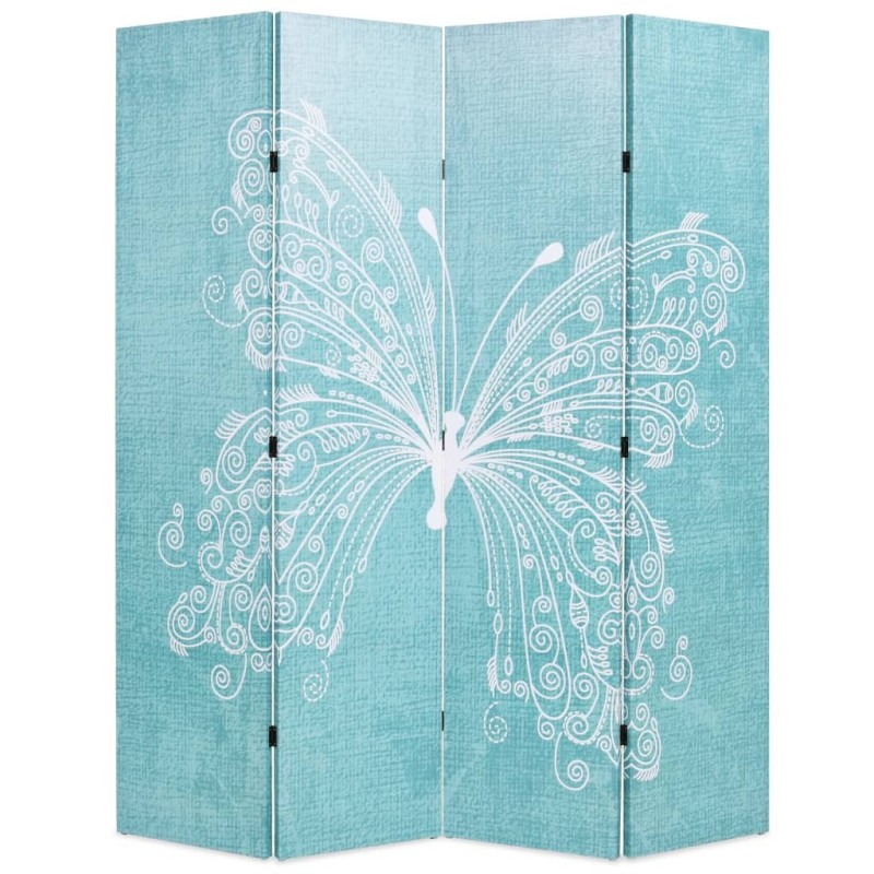 Cloison de séparation pliable 160 x 170 cm Papillon Bleu 517849517849