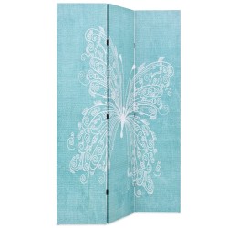 Cloison de séparation pliable 120 x 170 cm Papillon Bleu 517851517851