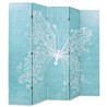 Cloison de séparation pliable 200 x 170 cm Papillon Bleu 517852517852