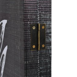 Cloison de séparation pliable 200 x 170 cm Plumes Noir et blanc 517853517853