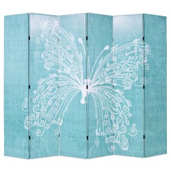 Cloison de séparation pliable 228 x 170 cm Papillon Bleu 517854517854