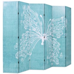 Cloison de séparation pliable 228 x 170 cm Papillon Bleu 517854517854