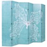 Cloison de séparation pliable 228 x 170 cm Papillon Bleu 517854517854
