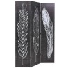 Cloison de séparation pliable 120 x 170 cm Plumes Noir et blanc 517855517855