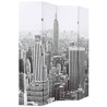 Cloison de séparation pliable 160x170 cm New York Noir et blanc 517857517857