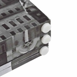 Cloison de séparation pliable 120x170 cm New York Noir et blanc 517858517858