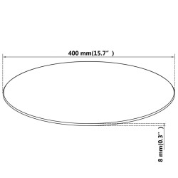 Dessus de table rond Verre trempé 400 mm 517863517863