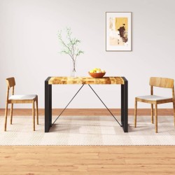 Table à manger Bois de manguier brut 120 cm           517870517870
