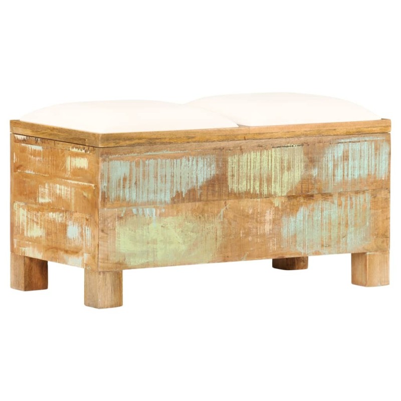 Banc de rangement Bois massif recyclé 80 x 40 x 40 cm 517873517873