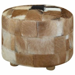 Pouf cuir de chèvre Rond 50 x 50 x 45 cm 517874517874