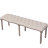 Banc Lin Bois massif 150 x 40 x 48 cm Blanc crème 517876517876
