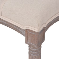 Banc Lin Bois massif 150 x 40 x 48 cm Blanc crème 517876517876