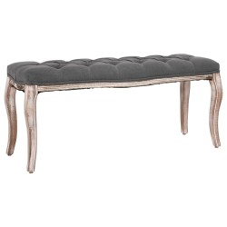 Banc Lin Bois solide 110x38x48 cm Gris foncé 517877517877
