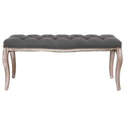 Banc Lin Bois solide 110x38x48 cm Gris foncé 517877517877