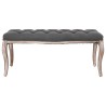 Banc Lin Bois solide 110x38x48 cm Gris foncé 517877517877
