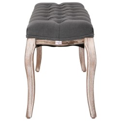Banc Lin Bois solide 110x38x48 cm Gris foncé 517877517877