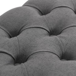 Banc Lin Bois solide 110x38x48 cm Gris foncé 517877517877