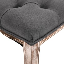 Banc Lin Bois solide 110x38x48 cm Gris foncé 517877517877