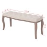 Banc Lin Bois massif 110 x 38 x 48 cm Blanc crème 517878517878