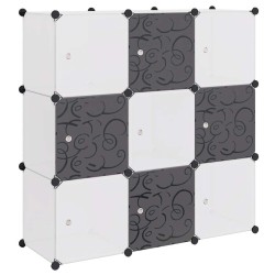 Organisateur de rangement cube avec 9 compartiments Noir/Blanc 517881517881