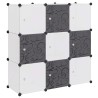 Organisateur de rangement cube avec 9 compartiments Noir/Blanc 517881517881