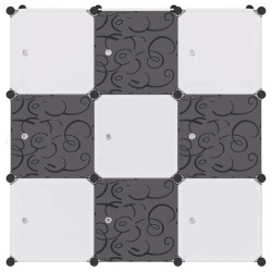 Organisateur de rangement cube avec 9 compartiments Noir/Blanc 517881517881