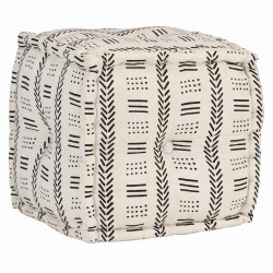 Pouffes Géométrique Gris et blanc 40 x 40 x 40 cm tissu 517885517885