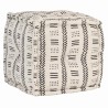 Pouffes Géométrique Gris et blanc 40 x 40 x 40 cm tissu 517885517885