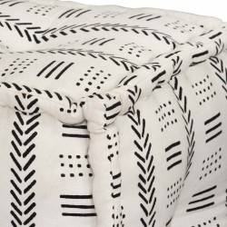 Pouffes Géométrique Gris et blanc 40 x 40 x 40 cm tissu 517885517885