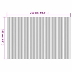 Cloison de séparation bambou gris largeur 250 cm hauteur 165 cm 517889517889