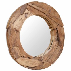 Miroir décoratif Teck 80 cm Rond 517891517891