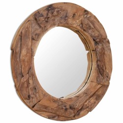 Miroir décoratif Teck 80 cm Rond 517891517891
