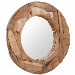 Miroir décoratif Teck 80 cm Rond 517891517891